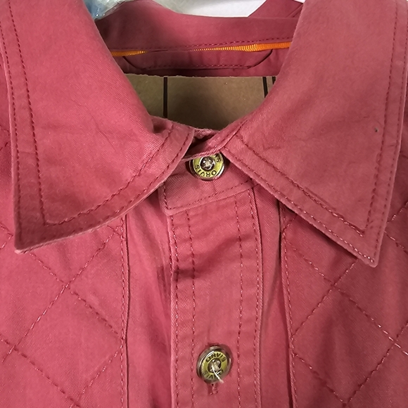 Orvis Mens Button Up Shirt Sz XL Red Longsleeve Casual - Picture 2 of 12